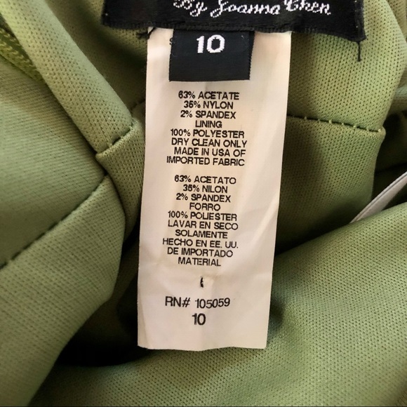 [Xscape by Joanna Chen] Stunning Chartreuse Ruched Party Dress - Picture 6 of 7